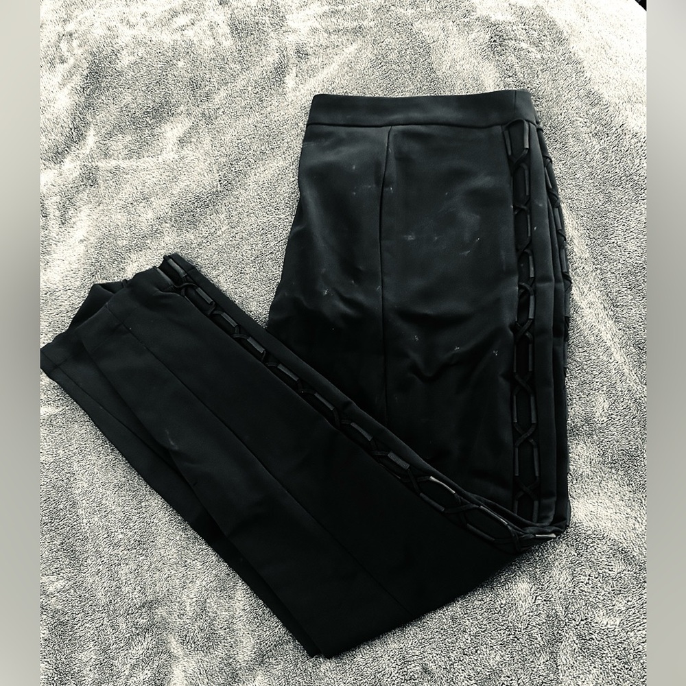 Express Black Skinny Pants with leg detail